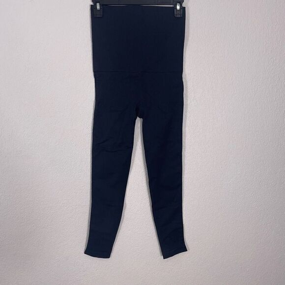 Mother Trucker Belly Bandit Black Maternity High Waisted Seamless Leggings - Picture 1 of 5